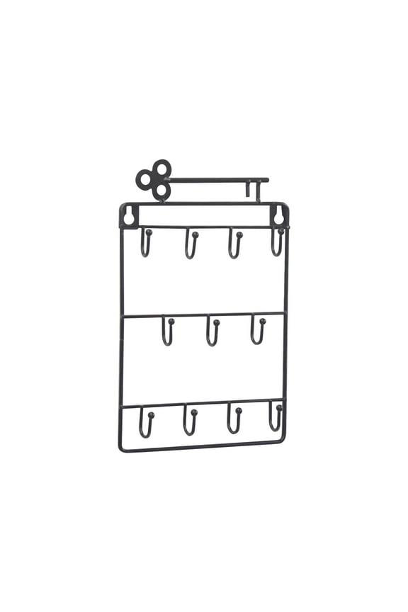 Hanging Jewelry Organizer 3 Layer Metal Wall Mounted Holder Jewelry Display Rack with 10 Hanging for Earrings, Necklaces, Bracelets and Rings, Jewelry Holder Stand