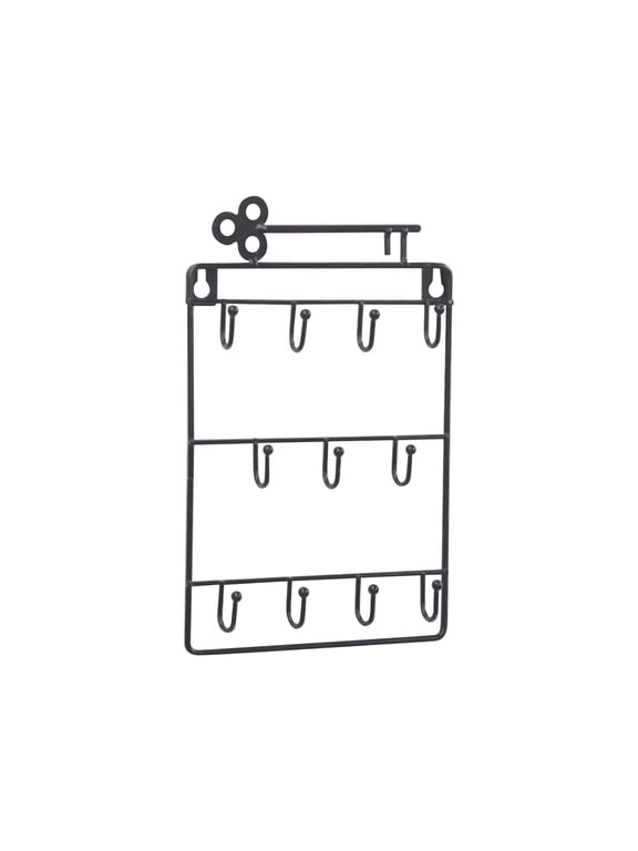 Hanging Jewelry Organizer 3 Layer Metal Wall Mounted Holder Jewelry Display Rack with 10 Hanging for Earrings, Necklaces, Bracelets and Rings, Jewelry Holder Stand