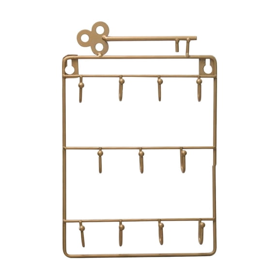 witspace Hanging Jewelry Organizer 3 Layer Metal Wall Mounted Holder Jewelry Display Rack with 10 Hanging for Earrings, Necklaces, Bracelets and Rings, Jewelry Holder Stand