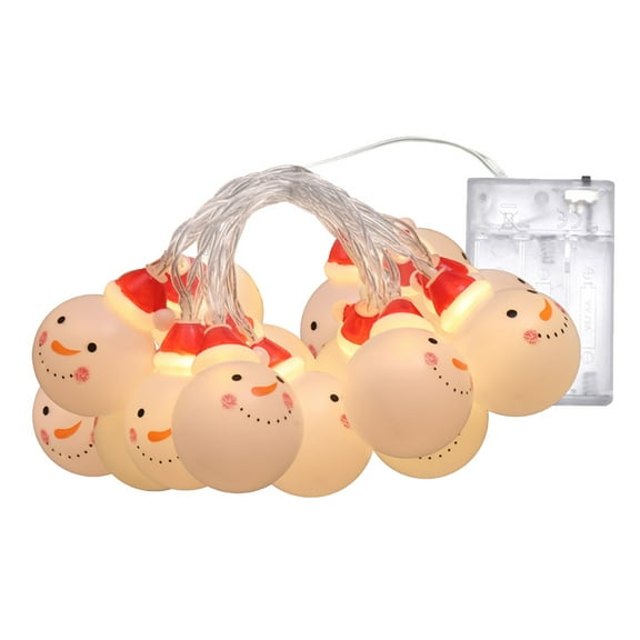 witspace LED Battery Operated Christmas Lights for Xmas Tree Indoor Outdoor Holiday Decorations, Indoor Xmas Lights Christmas Ornaments Décor (Snowman, 4ft 10 LEDs)