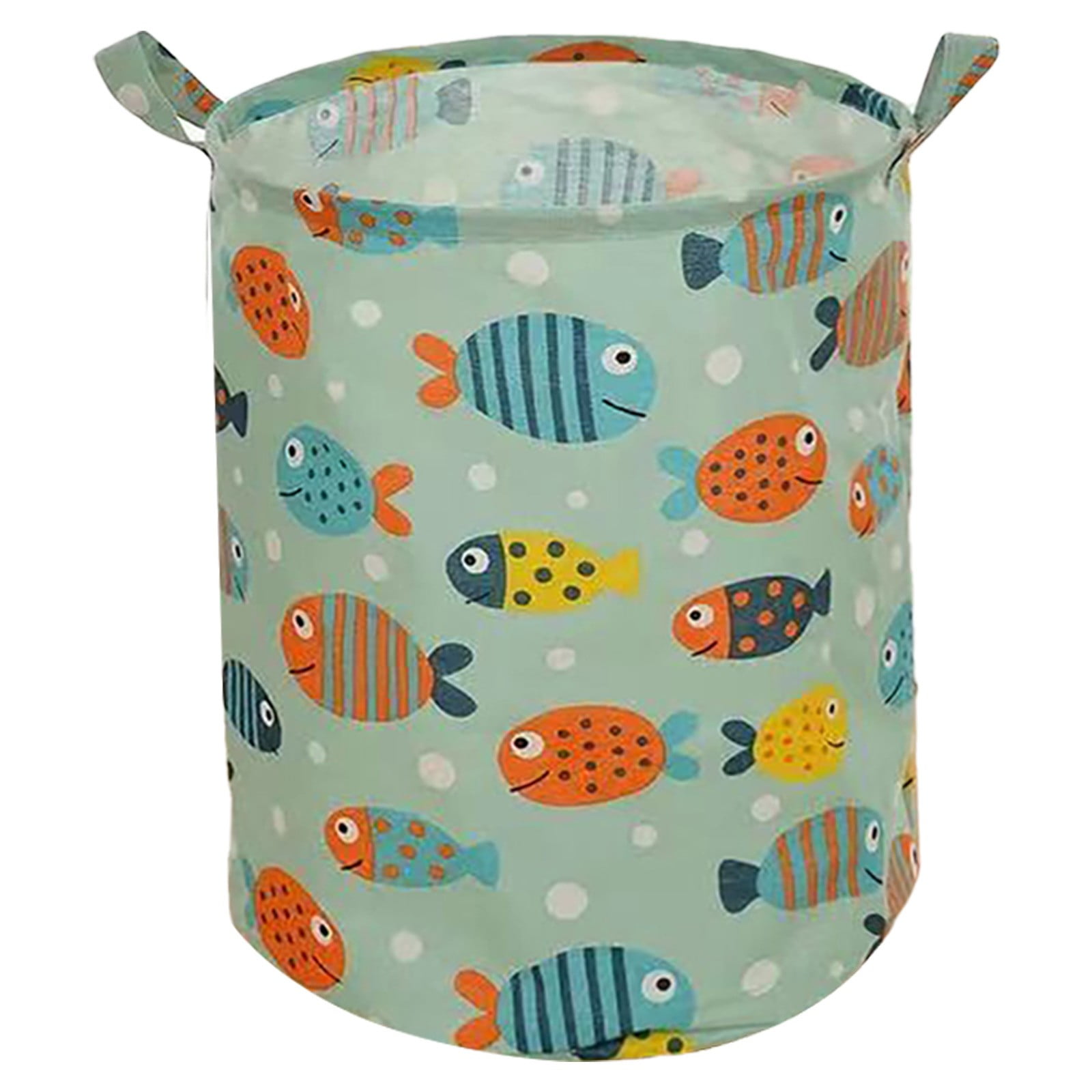 witspace Laundry Hamper Toys Box Storage Bins Canvas Waterproof Collapsible Clothes Organizer Basket with Handle Freestanding Large Cute Light Weight for Home Kids Baby Room