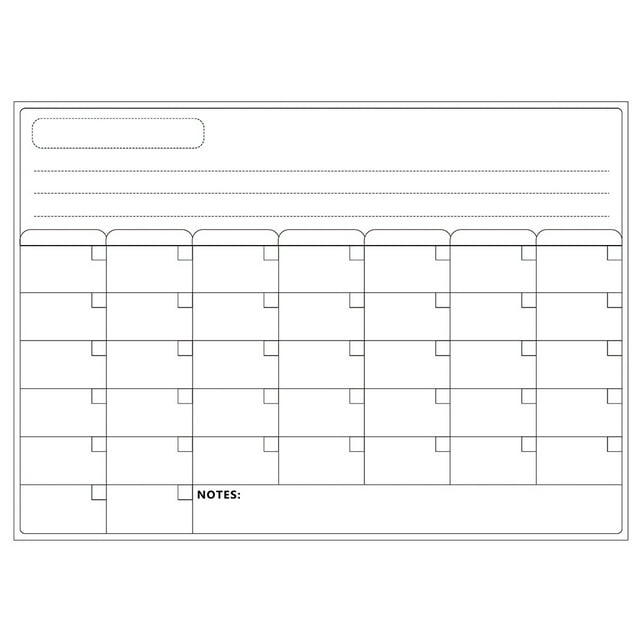 witspace Magnetic Dry Erase Daily Calendar for Refrigerator - Dry Erase ...