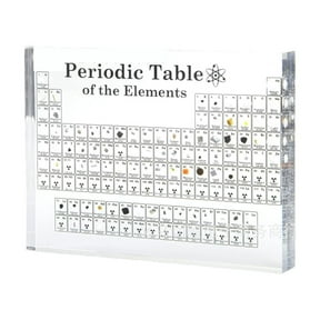 witspace Periodic Table - 83 Kinds of Real Elements & Acrylic Display Stand, for Science Lovers, Students Chemistry Chart Tools, Gifts and Crafts Decoration (5.9" x 4.5")