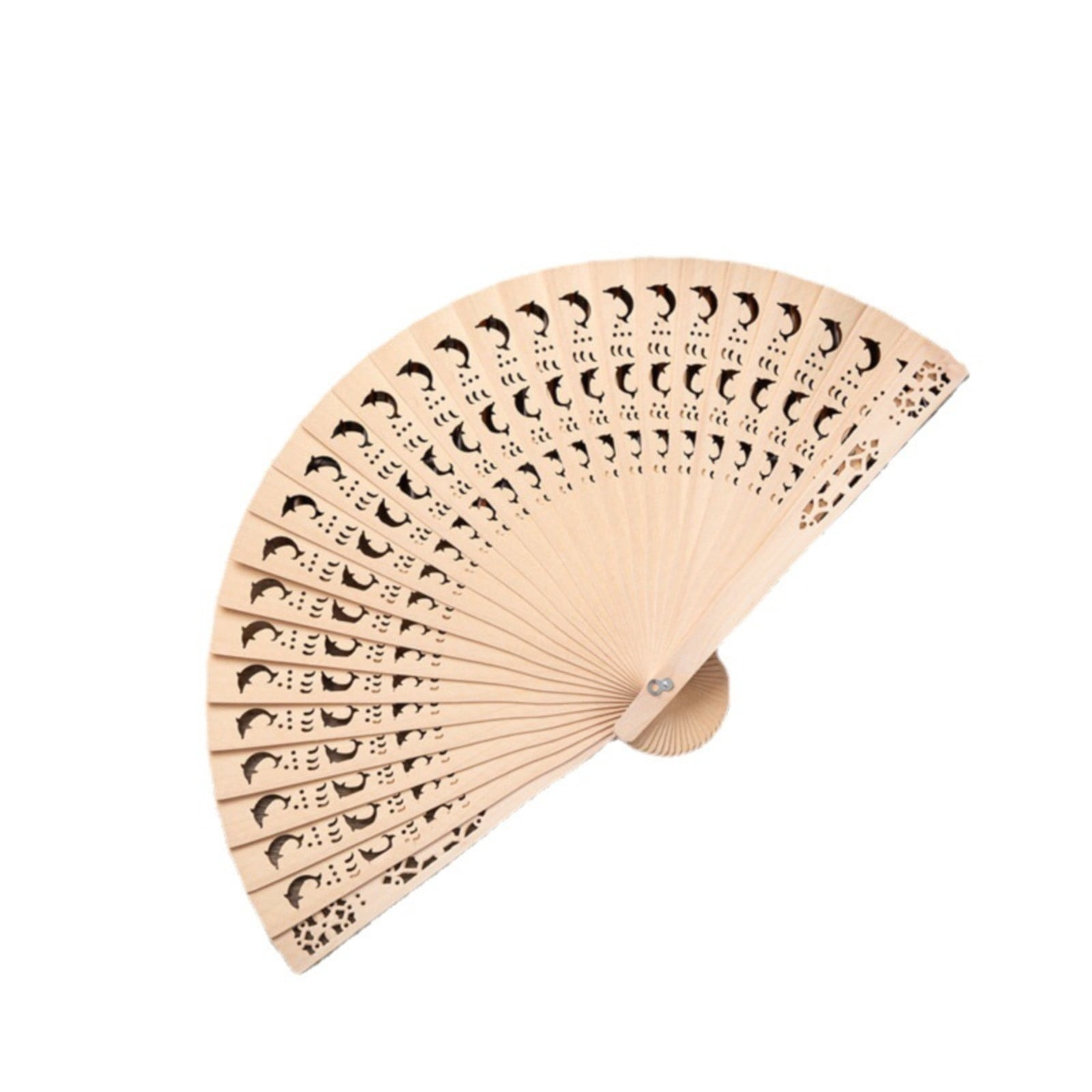 Personalized Wedding Handheld Fans - 23 Pack, White Silk With Engraving