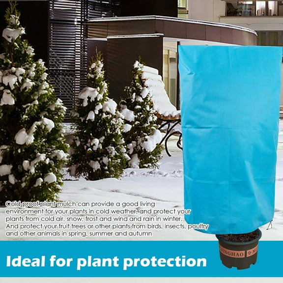 witspace Plant Covers Freeze Protection, Winter Frost Blankets for Outdoor Plants Frost Cloth Tree Cover Drawstring Bag, Warm Shrub Jacket for Bush Fruit Tree Potted