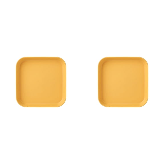 witspace Plastic Plates Reusable Unbreakable Deep Dessert Dinner Plates Without BPA and Dishwasher and Microwave Safe Square Dinnerware Plates for Home Kitchen Supplies (5.71x5.71x0.91in) ﻿