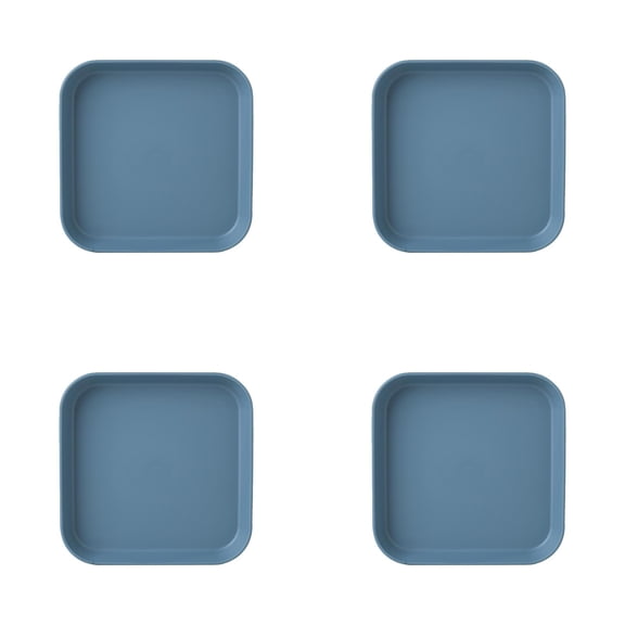 witspace Plastic Plates Reusable Unbreakable Deep Dessert Dinner Plates Without BPA and Dishwasher and Microwave Safe Square Dinnerware Plates for Home Kitchen Supplies (5.71x5.71x0.91in) 