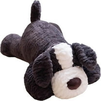 witspace Plush Toys Dog Plush Border Stuffed Animals Cute Plushies Toy Soft Puppy Gifts for Kids Dark Grey 11.8 Inch, Girls Boys Easter, Thanksgiving, Christmas, New Year's Gifts