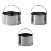 witspace Round Biscuit Cutters with Handle, Stainless Steel Baking Essential Tool for Effortless Circle Cookie Shaping,Pastry,Cake Decoration Creation鈥揚recise Cut for Dumpling,Scone, Donut