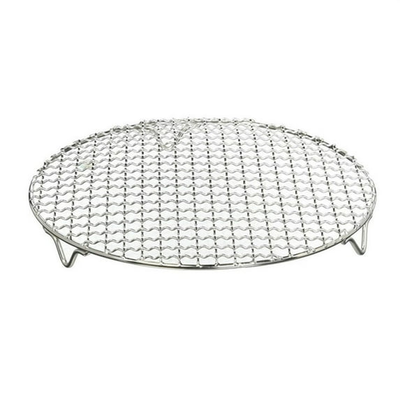 witspace Round Canning Rack Stainless Steel with Legs Dia Heavyweight Cross Wire Steaming Cooling Barbecue Rack/Carbon Baking Net/Grill/Pan Grate (19 cm)