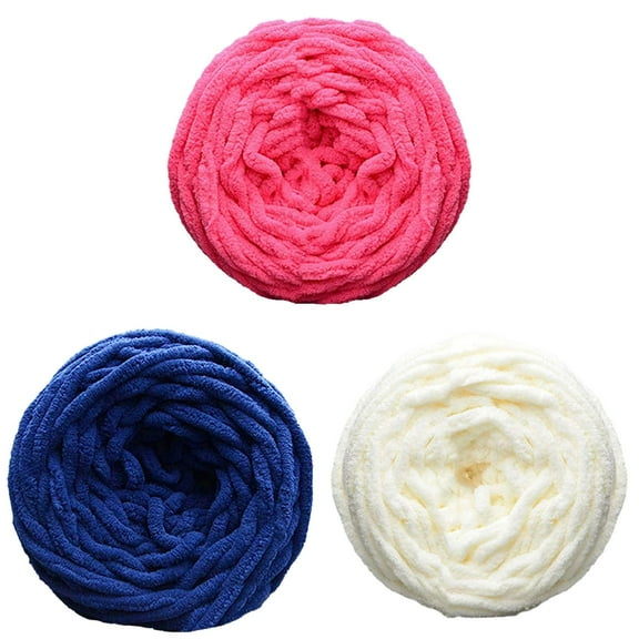 witspace Soft Acrylic Bulky Washable Hand Knitting Yarn, Super Bulky Soft Thick Fluffy Jumbo Giant Washable Polyester Big Yarn for Hand Knitting Extreme DIY Arm Knitting Throw Rugs Pillow