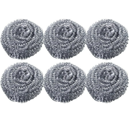witspace Stainless Steel Sponges Scrubbing Scouring Pad Steel Wool Scrubber Magic Eraser Sponges Clean Pot Pan and Broiler Rack Steel Wool for Kitchens Bathroom