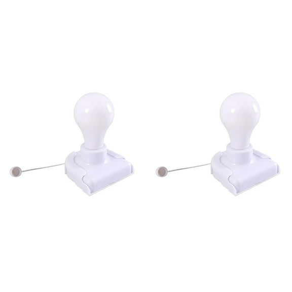 witspace Stick-Up Battery Operated Light Bulb, Battery Powered Wireless LED Closet Light Bulb, Self Adhesive Wall Mounted Light Fixture with Pull Chain for Cabinet Bedroom Living Room Kitchen 4Pcs