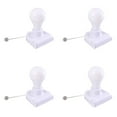 thumbnail image 1 of witspace Stick-Up Battery Operated Light Bulb, Battery Powered Wireless LED Closet Light Bulb, Self Adhesive Wall Mounted Light Fixture with Pull Chain for Cabinet Bedroom Living Room Kitchen 4Pcs, 1 of 3