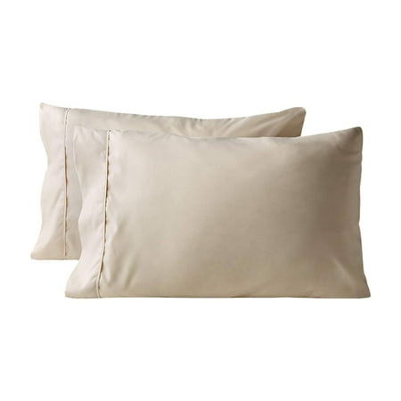 witspace Stretch Pillow Cases Standard Size - Jersey Knit & Ultra Soft Envelope Closure, T-Shirt Like Poly Blend - Suitable for Queen or Standard Size Set of 2 (51*91cm)