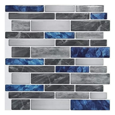 witspace Tile Peel and Stick Backsplash Tiles, 3D Light Color Stick on Wall Tiles, Self Adhesive Tile Sticker for Kitchen Backsplash and Bathroom Marble Design (12 x 12 Inch)