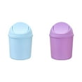 thumbnail image 1 of witspace Wastebasket Trash Can - Desktop Mini Plastic Waste Garbage Can with Swing Lid, Stylish Countertop Trash Bin Table Waste Paper Basket Round Small Trash Can for Office Bathroom Bedroom, 1 of 6