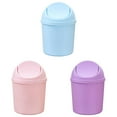 thumbnail image 1 of witspace Wastebasket Trash Can - Desktop Mini Plastic Waste Garbage Can with Swing Lid, Stylish Countertop Trash Bin Table Waste Paper Basket Round Small Trash Can for Office Bathroom Bedroom, 1 of 6