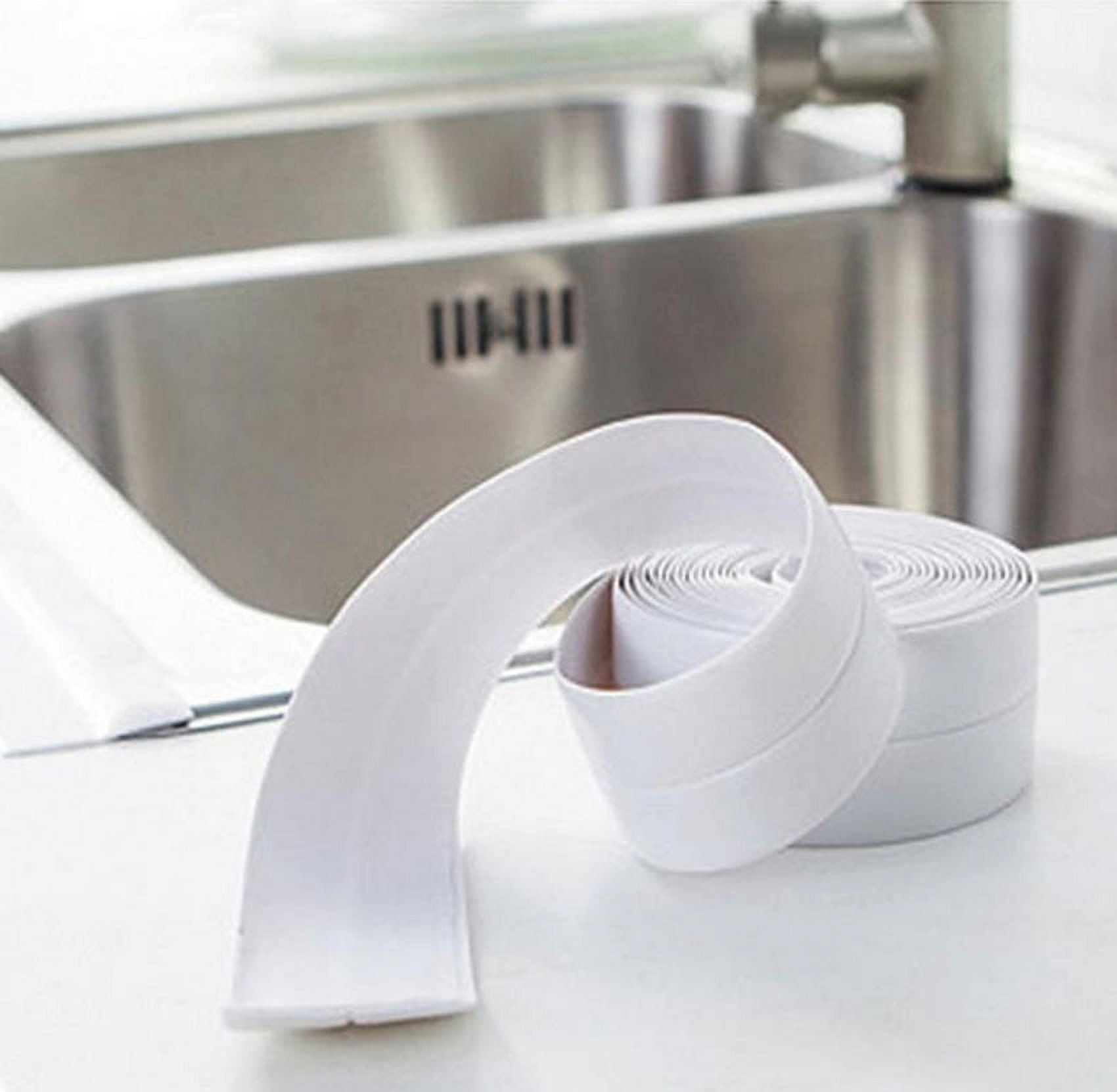 witspace White Caulk Tape Sealant Strip for Bath & Kitchen, 1.5''x10 ...