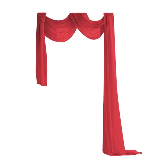 witspace Window Scarf Sheer Elegant Topper Long Window Solid Window Treatment Swags Drapes for Window Ceremony Wedding Canopy Bed Fall Decor, 54" x 216"
