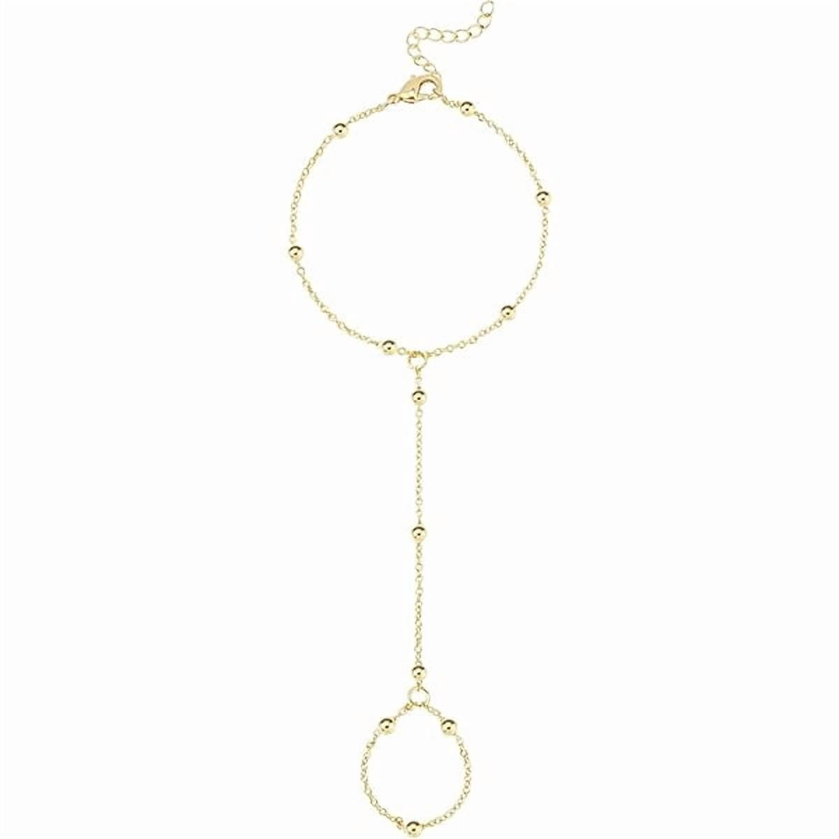 wmincc Bracelets Stack Silver Plated Chain Bracelet Set for Women Gold ...