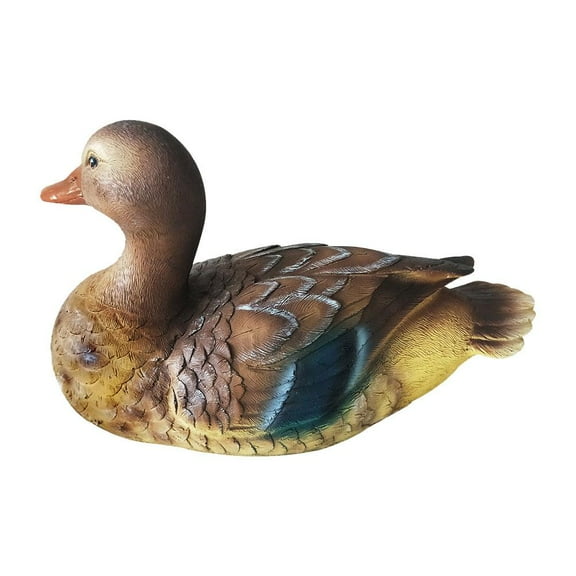 NEW Wild duck Sculpture Weatherproof Resin Floating Realistic Duck Swimming G5C6