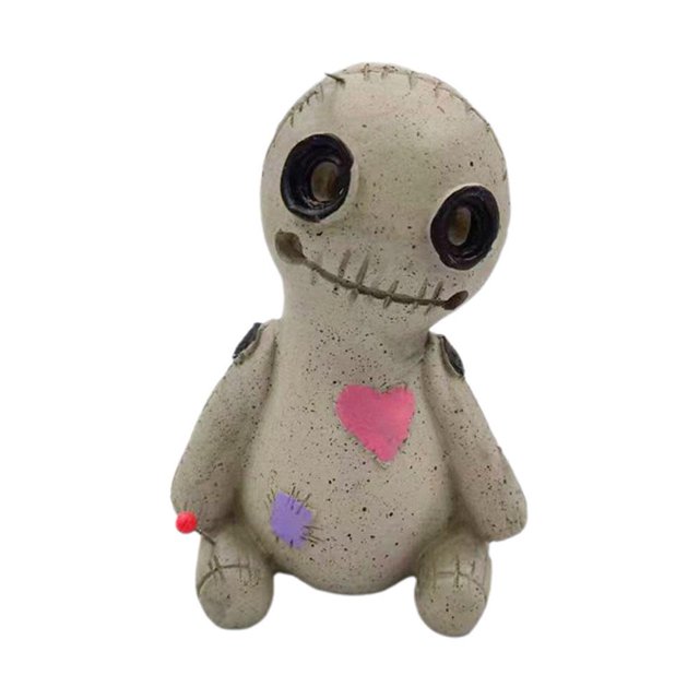 wnpxqnt Resin Cartoon Cursed Doll Craft Ornaments Voodoo Cone Burner