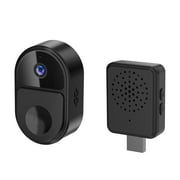 wo-fusoul Black and Friday Deals Smart Wireless Remote Video Doorbell Intelligent Visual Doorbell Home Intercom HD Night Vision Wifi Rechargeable Security Door Doorbell