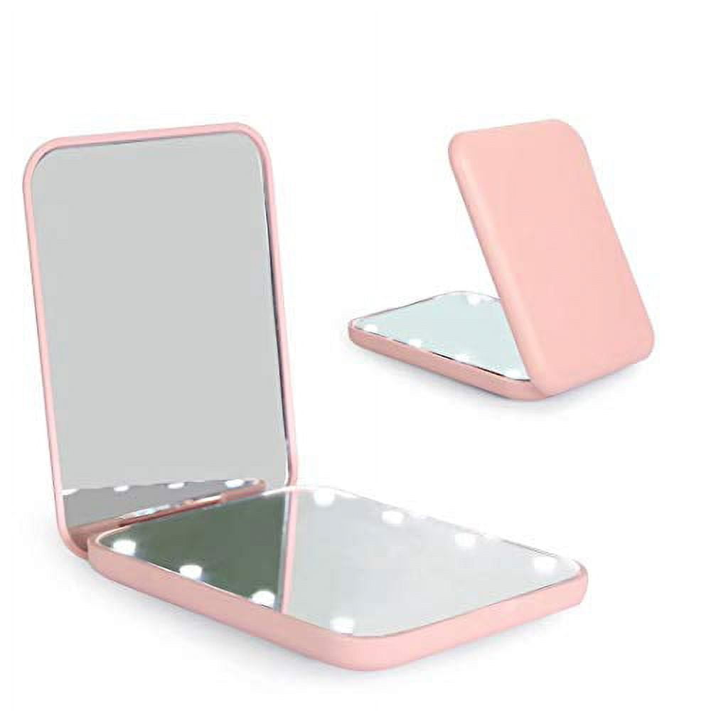wobsion Compact Mirror, Led Pocket Mirror,1x/3x Magnifying Mirror with
