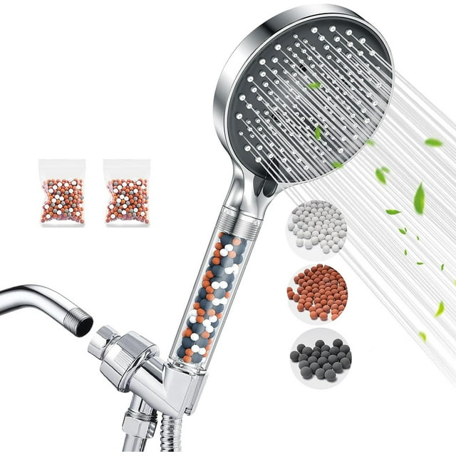 woerma High Pressure 5Setting Handheld Shower Head Set with 6.5ft Hose