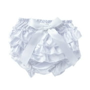wofedyo Baby Girl Clothes Toddler Baby Girl Bowknot Ruffle Bloomer Nappy Underwear Panty Diaper Baby Clothes