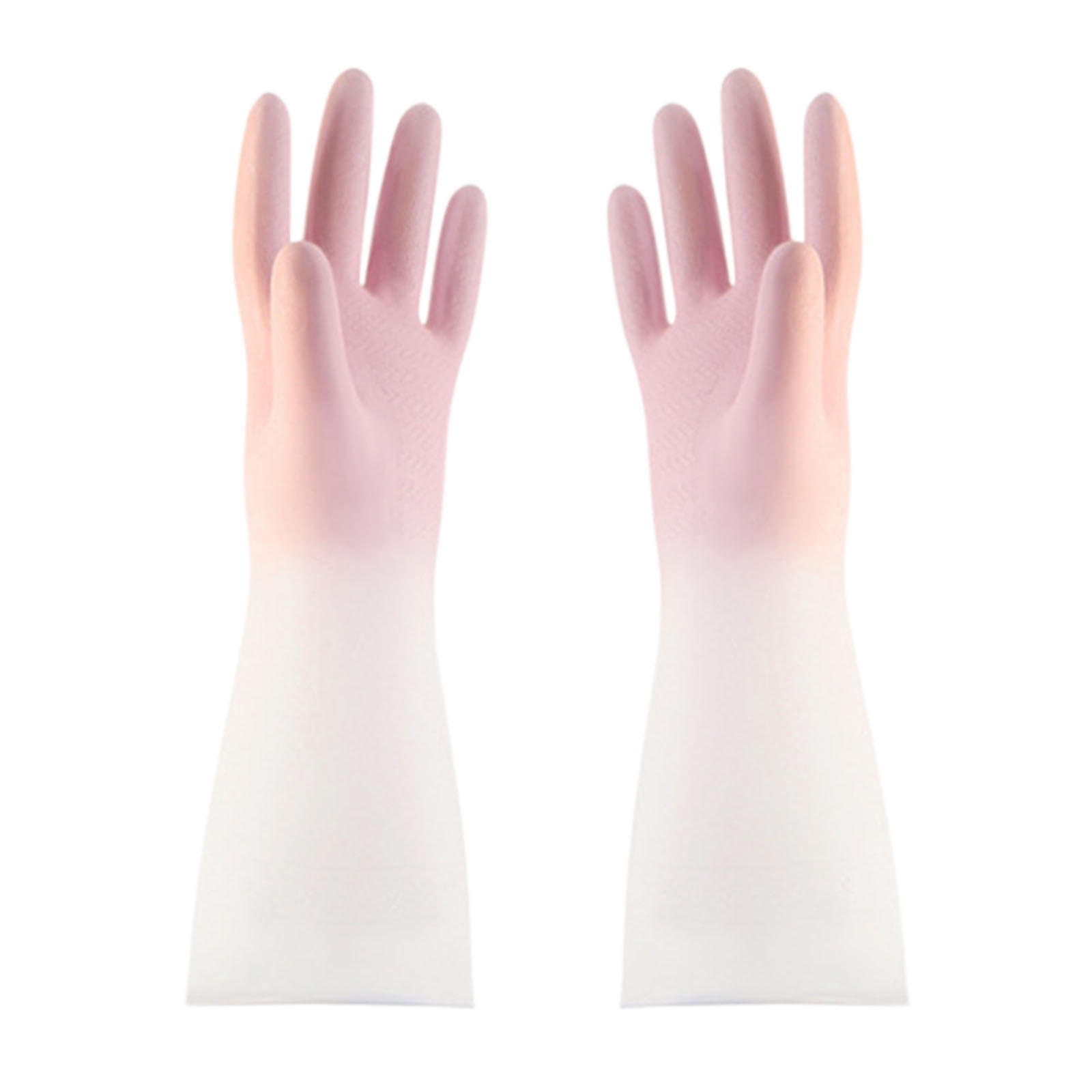 wofedyo Gradient Waterproof Latex Gloves Laundry Household Cleaning Gloves Kitchen Durable