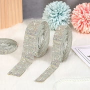 wofedyo Home & Kitchen Rhinestone Diamond Ribbon,Self Adhesive Sticker Diy Car Decoration Sticker Glitter Rhinestones Gemss Stickers Crafts Decoration White A 7*6*1