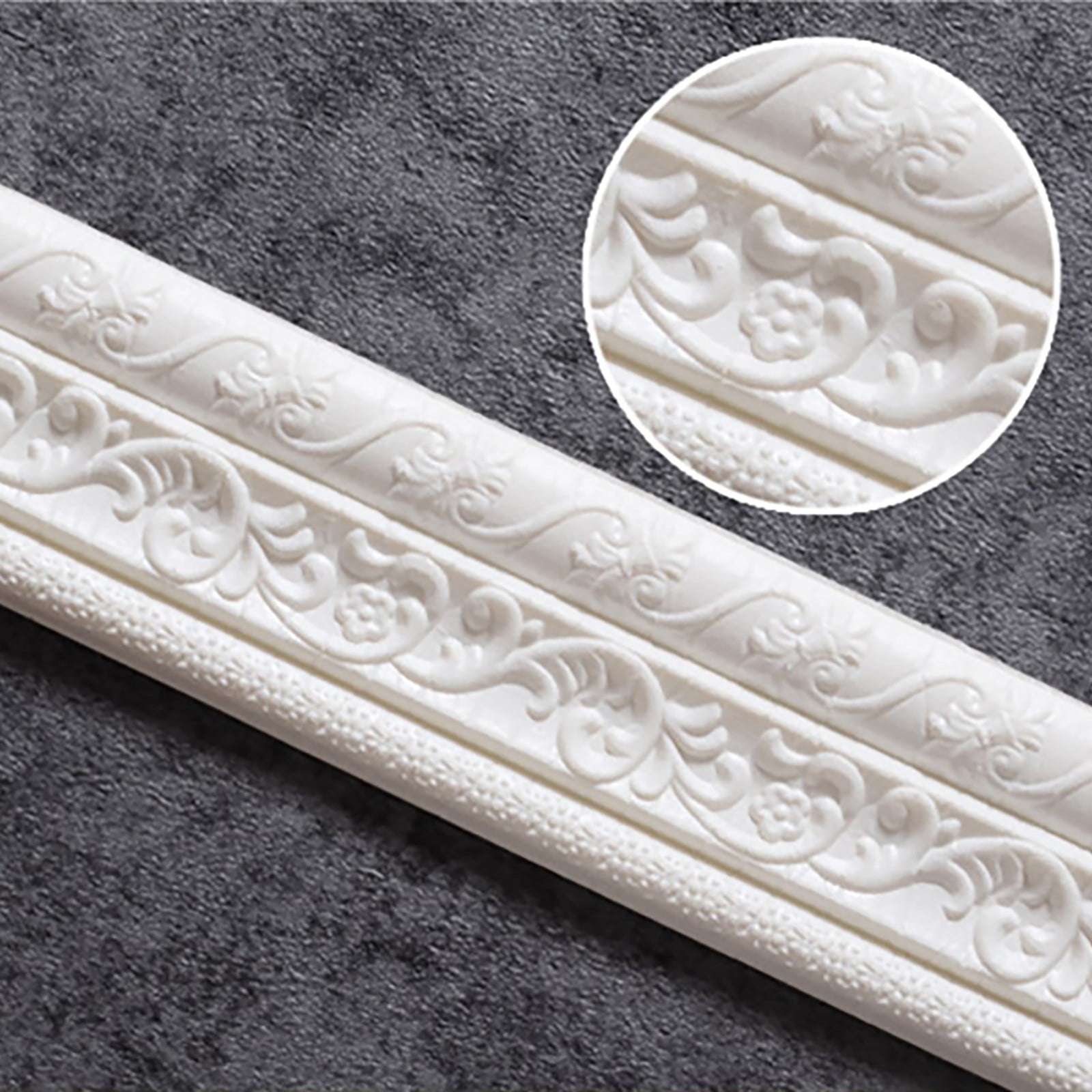 Peel And Stick Flexible Molding Trim - Self-Adhesive Decorative Bead Trim For Walls, Backsplash, Ceiling, Cabinets (10ft, 15mm Wide, White)