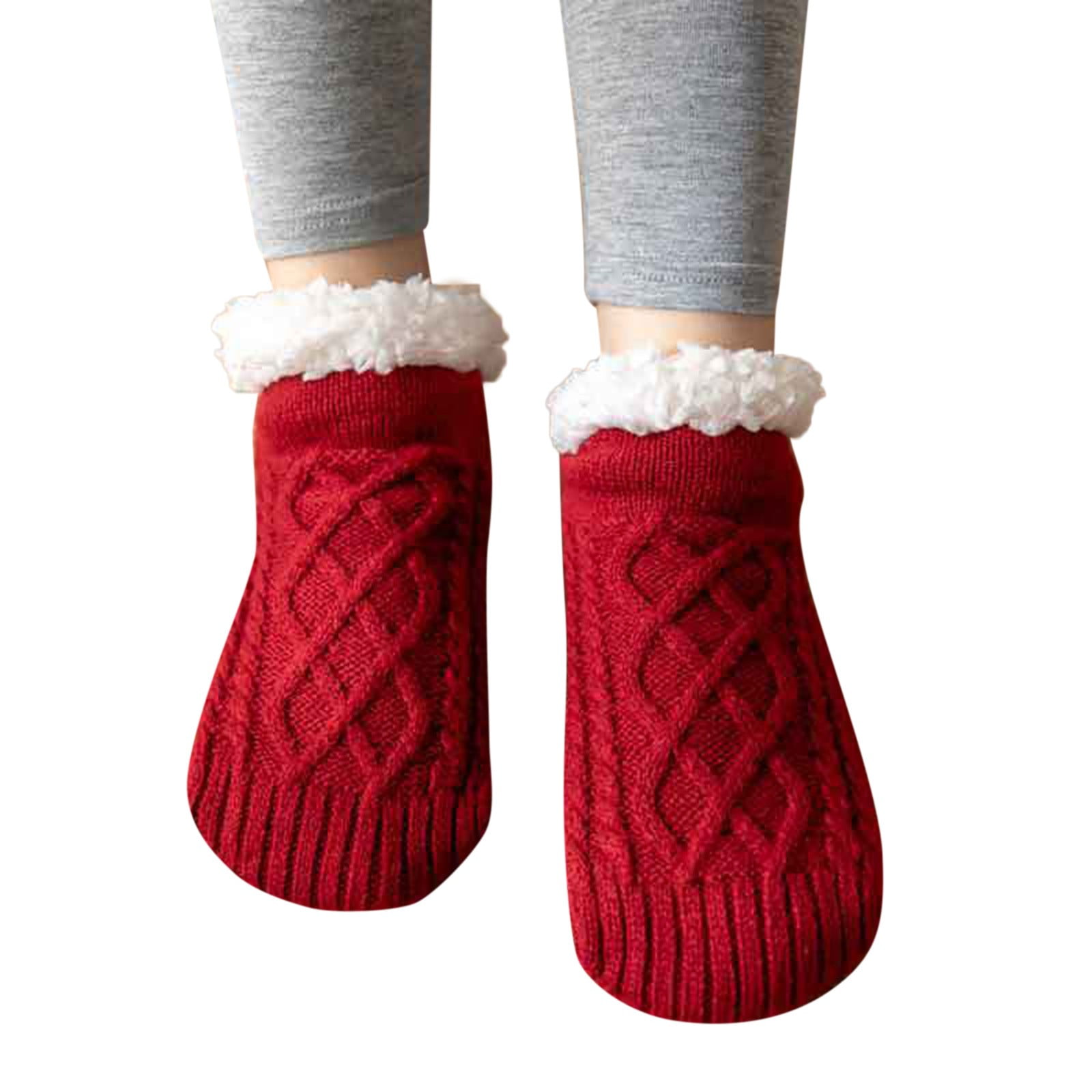 wofedyo Womens Socks Women Socks Christmas Socks Cozy Fuzzy Fleece