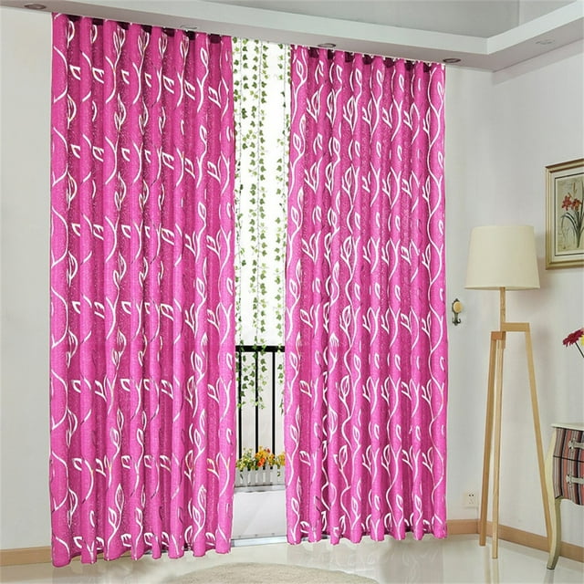 wofedyo blackout curtains for bedroom 2 pcs vines leaves tulle door