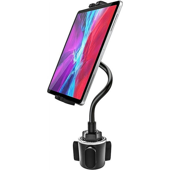 woleyi Car Cup Holder Gooseneck Tablet Holder Compatible with iPad Pro/Air/Mini, Samsung, iPhone, All 4-13" Smartphones and Tablets