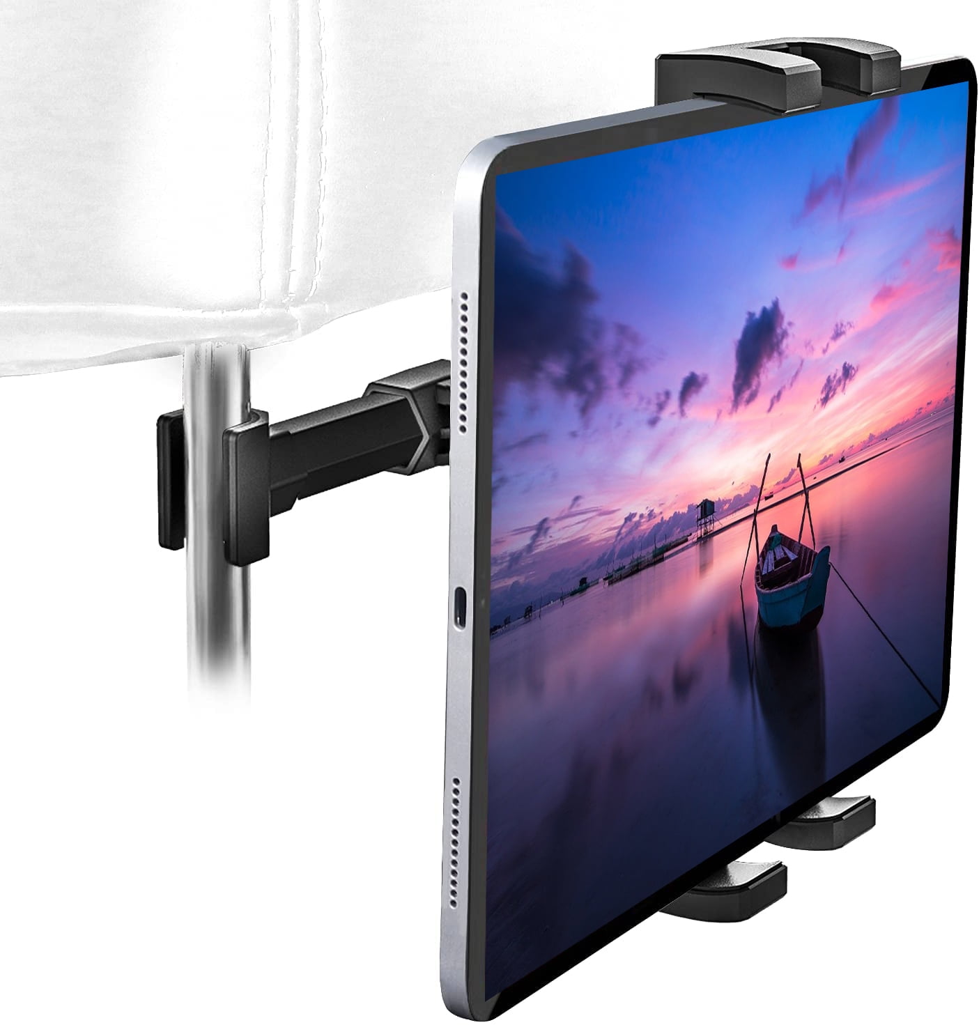 woleyi Car Seat Headrest Tablet Bracket, Aluminum Car Seat Clip Hook