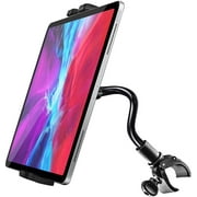 woleyi Treadmill Tablet Holder, Tube Clamp Gooseneck 360° for 4"-12.9" Tablets and Smartphones