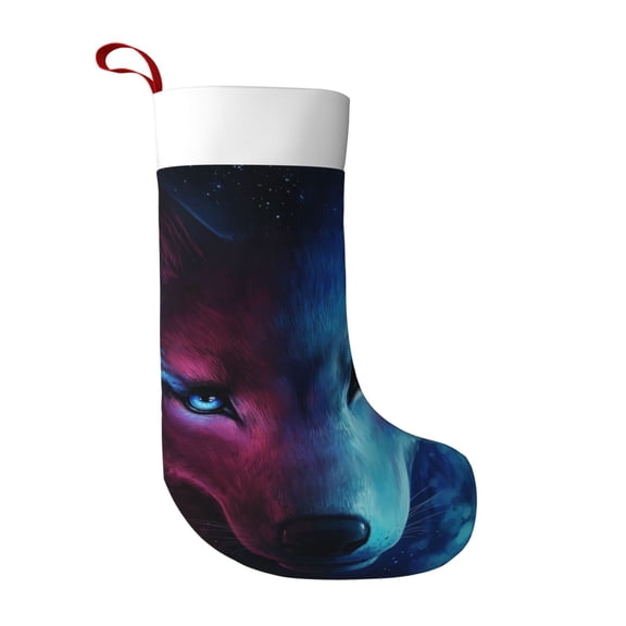 wolf Ultra soft velvet Christmas socks, Large Super Soft Christmas Stockings For Christmas Xmas Tree Holiday Fireplace Family Decor Gifts