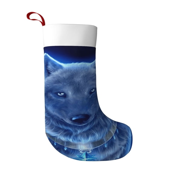 wolf Ultra soft velvet Christmas socks, Large Super Soft Christmas Stockings For Christmas Xmas Tree Holiday Fireplace Family Decor Gifts
