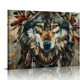 thumbnail image 1 of wolf feathers dream catcher Wall Decor for Bathroom Canvas Wall Art, Canvas Print Wall Decorations Ready To Hang Room Home Art Decor, 1 of 6