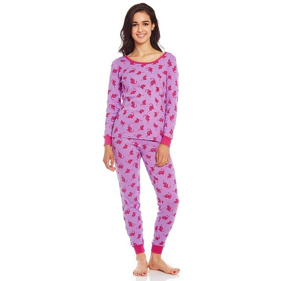 women 2 piece pajama dinosaur medium