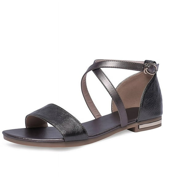 women ankle strap flat sandals small size