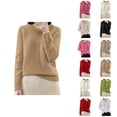 thumbnail image 1 of women fall clothes Women's Pullover Sweater Oversized Hooded Soft Knit Casual Crewneck Long Sleeve Cozy Winter Top for Everyday Comfortable Wear, 1 of 1
