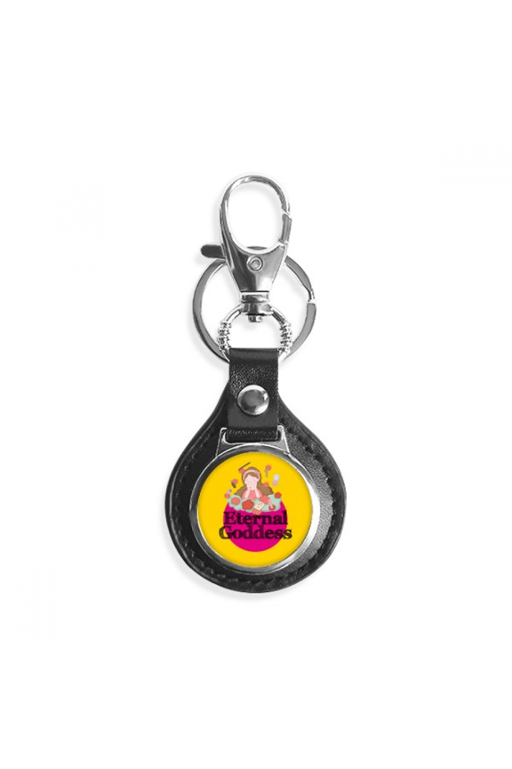 women goddess beautiful praise key link chain keyholder finder hook metal