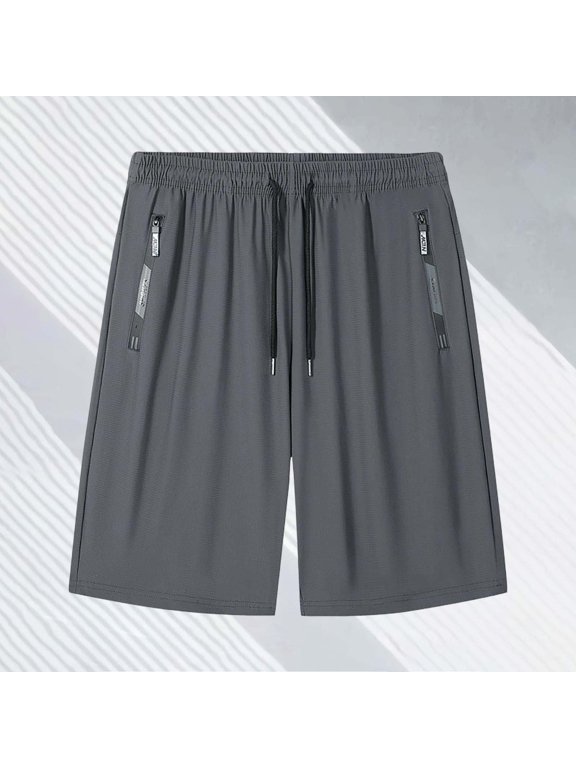women's Linen Shorts JIANLAI Silk-Like Quick-Drying Waterproof Fabric, Lightweight And Breathable, Can Block Ultraviolet Rays. Sports Shorts, Summer Shorts. (M-8XL) Gray