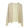 thumbnail image 1 of women's Open Front Cardigan Long Sleeve Tops Sheer Chiffon Blouses Kimono Cardigans Casual Summer Tops Cover Up Solid Color Shrits Dressy Casaul Clothes, 1 of 7