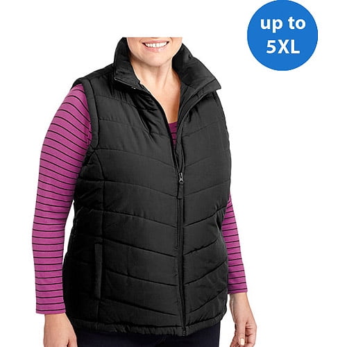 women's Plus-size Puffer Vest - Walmart.com