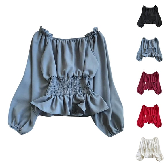 women's blouses plus size womens blouses fourth of july blouses Women's Sequin Top With Ruffle Hem Festival Ready